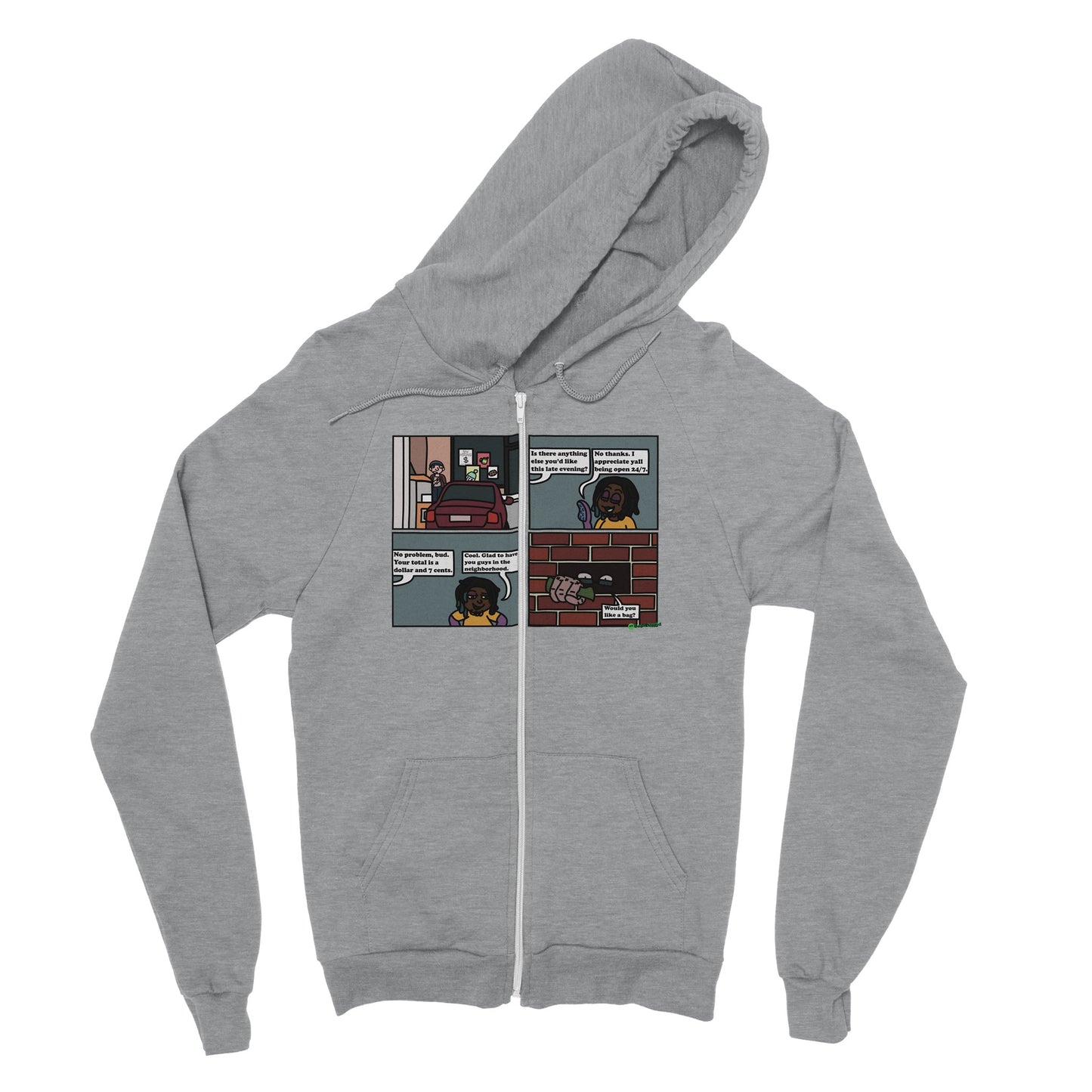 Gas Station Comic - Classic Unisex Zip Hoodie