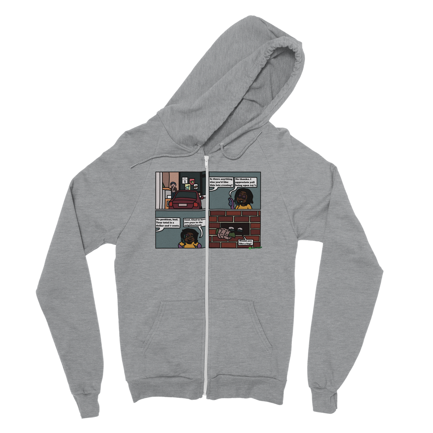 Gas Station Comic - Classic Unisex Zip Hoodie