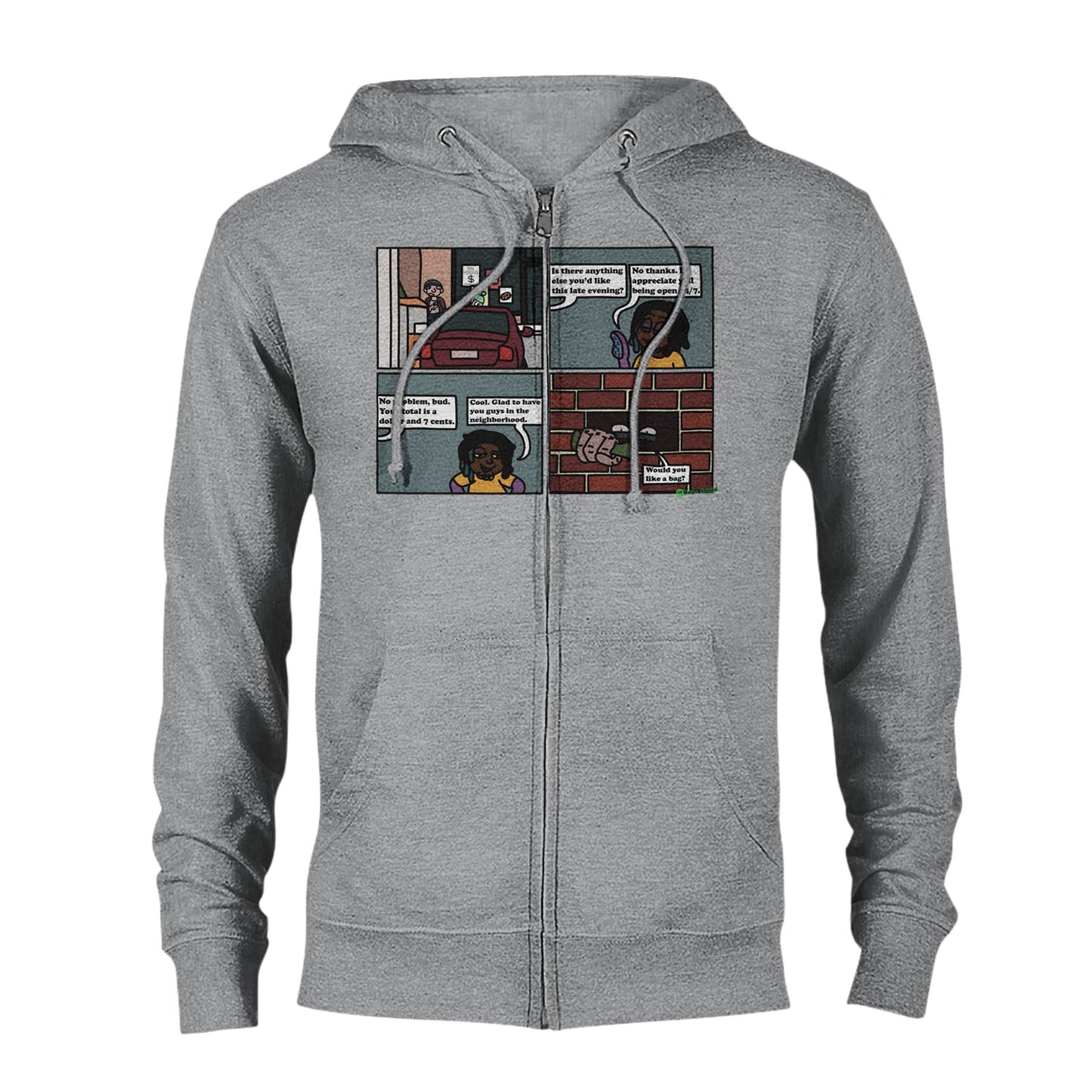 Gas Station Comic - Classic Unisex Zip Hoodie