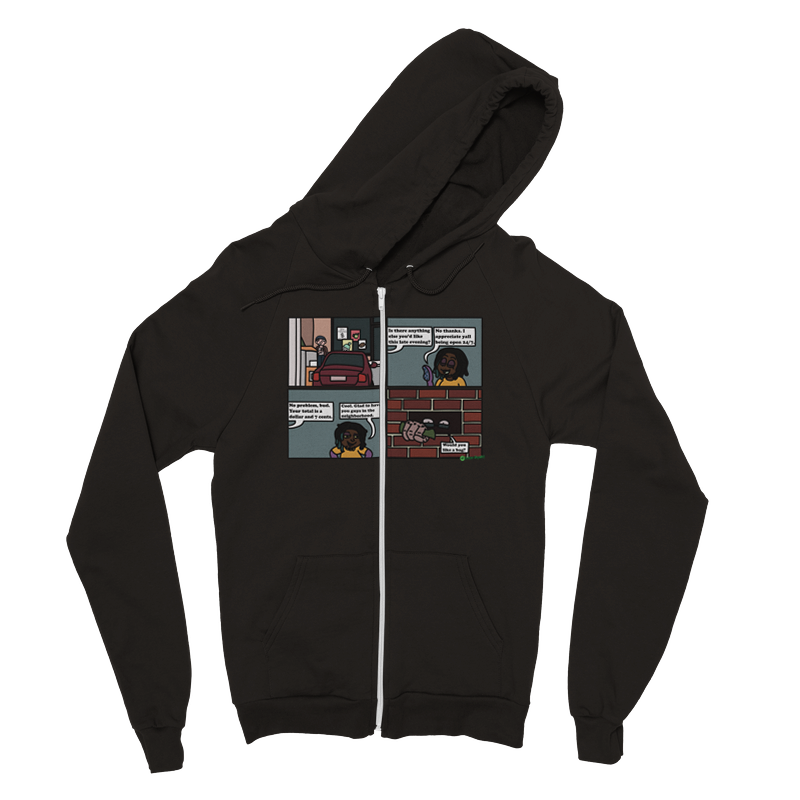 Gas Station Comic - Classic Unisex Zip Hoodie