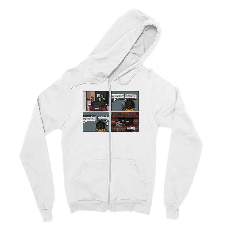 Gas Station Comic - Classic Unisex Zip Hoodie